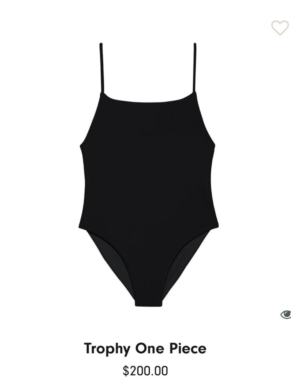 Jade Trophy One Piece Swimsuit in Black - Never Worn